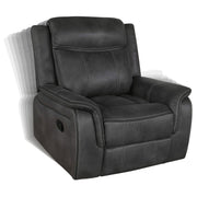 Lawrence Upholstered Reclining Sofa Set Charcoal