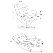 Lawrence Upholstered Padded Arm Glider Recliner Charcoal