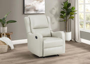 Kelsey Upholstered English Arm Recliner Chair Ivory Default Title