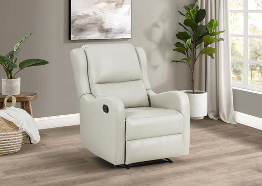 Kelsey Upholstered English Arm Recliner Chair Ivory Default Title