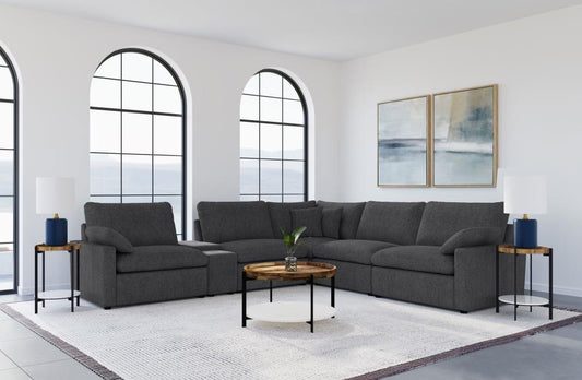 Collins Modular Power Reclining Sectional Dark Grey 1LRP 1CON 1AC 1CRN 1ARP 1RRP (6pc)