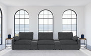Collins Power Reclining Home Theater Seating Dark Grey