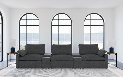 Collins Power Reclining Home Theater Seating Dark Grey