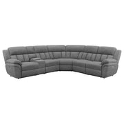 Bahrain 6-piece Modular Power Reclining Sectional Charcoal