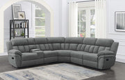 Bahrain 6-piece Modular Reclining Sectional Sofa Charcoal Default Title