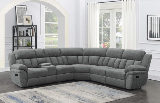 Bahrain 6-piece Modular Reclining Sectional Sofa Charcoal Default Title