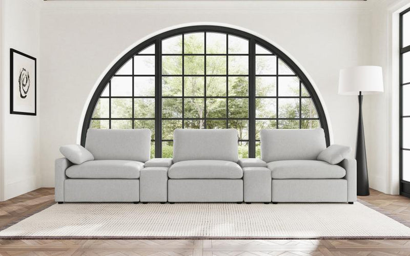 Collins Power Reclining Home Theater Seating Grey