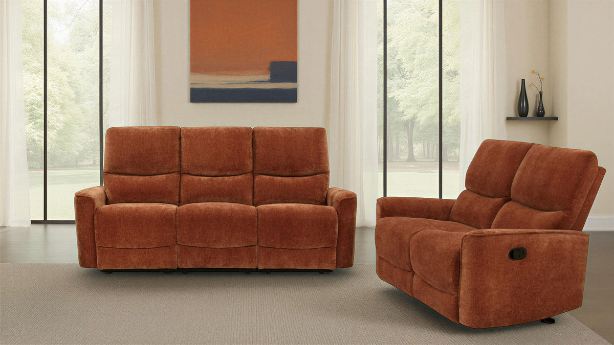 Navarro Upholstered Reclining Sofa Set