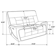 Hewitt Leather Upholstered Dual Power Recliner Chair Black