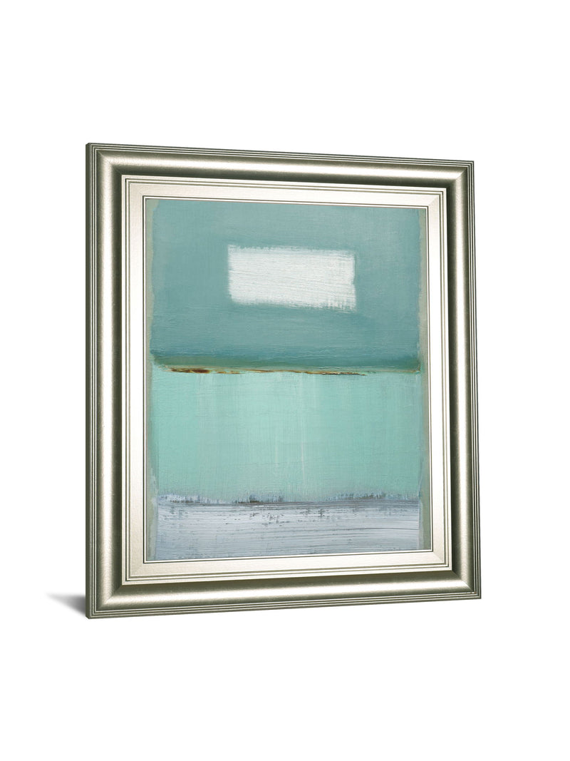 Azure 1 By Caroline - Framed Print Wall Art - Light Blue