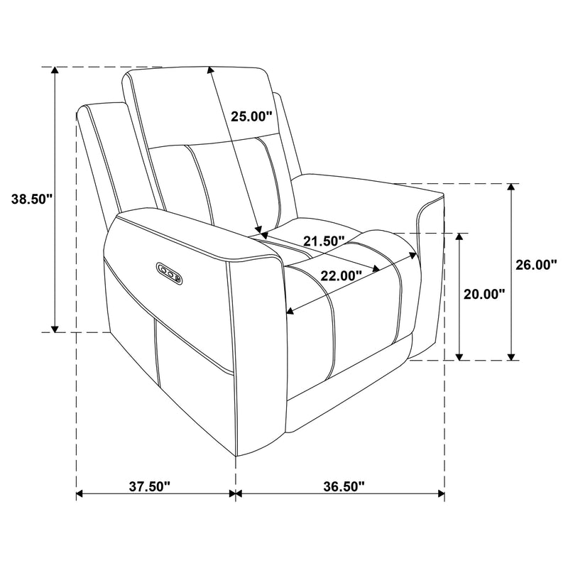 Kennett Chenille Upholstered Power Recliner Chair