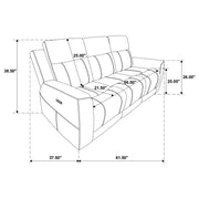 Kennett Chenille Upholstered Power Reclining Sofa