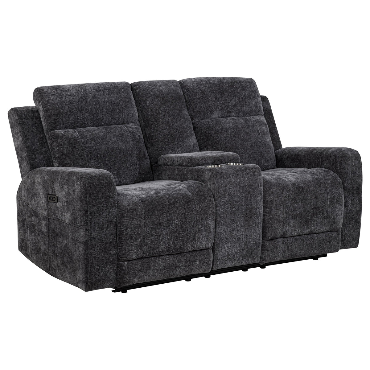 Kennett Chenille Upholstered Power Reclining Loveseat