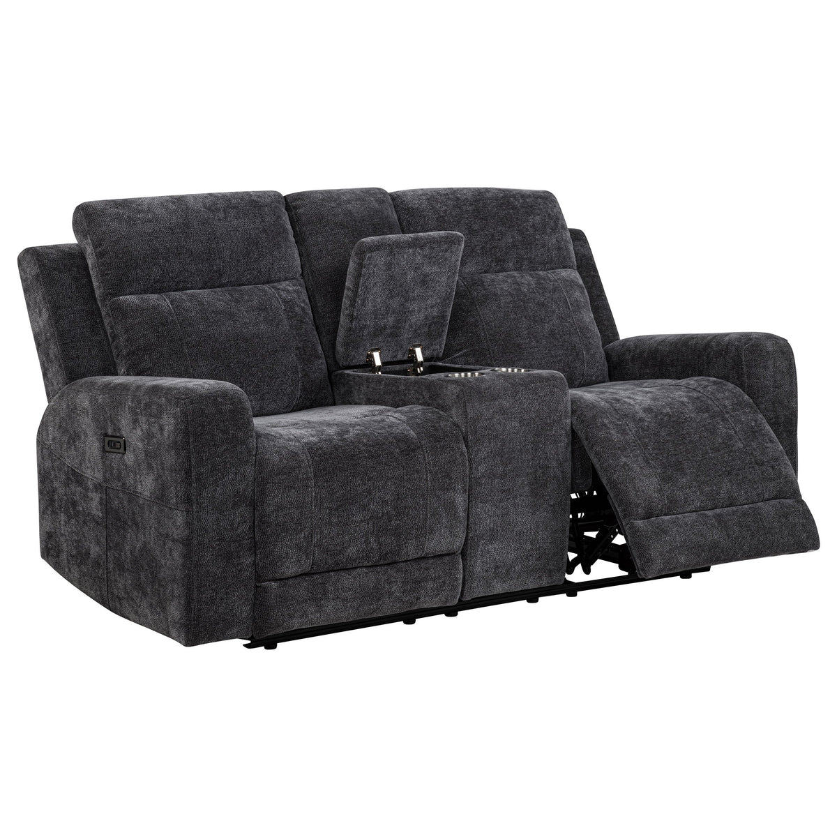 Kennett Chenille Upholstered Power Reclining Loveseat