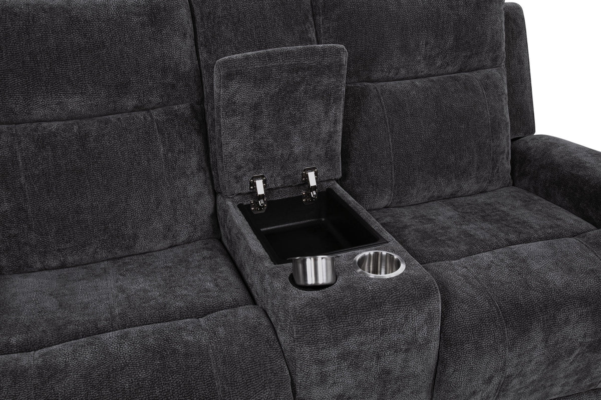 Kennett Chenille Upholstered Power Reclining Loveseat