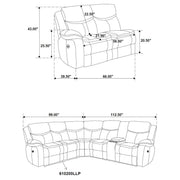 Sycamore Upholstered Power Reclining Sectional Sofa