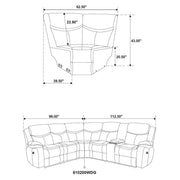 Sycamore Upholstered Power Reclining Sectional Sofa