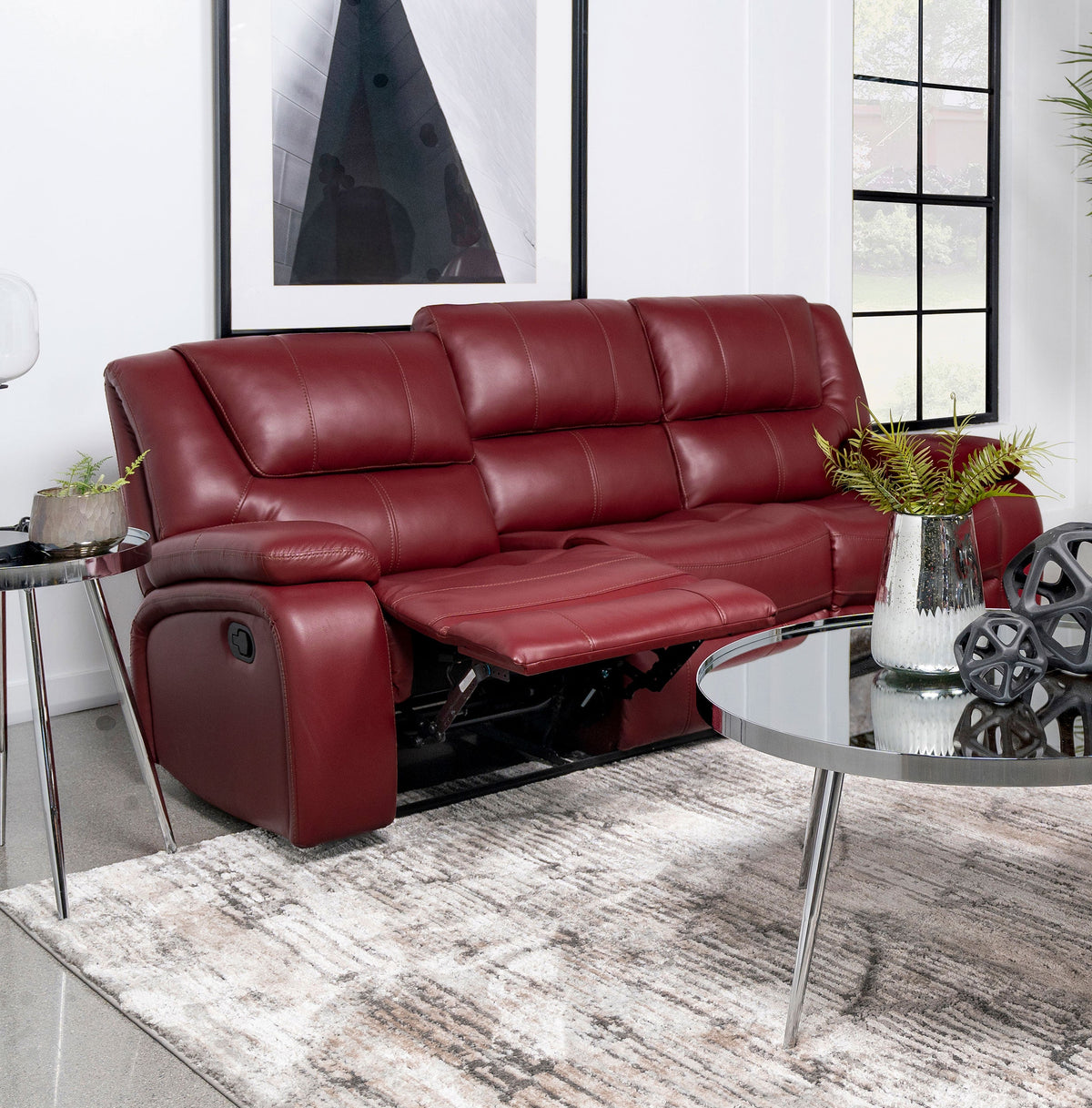 Camila Upholstered Motion Reclining Sofa