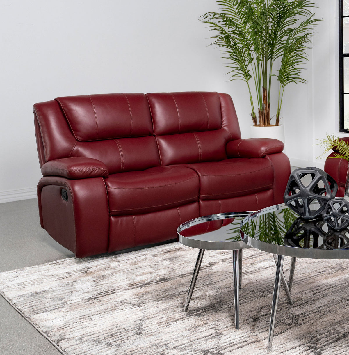 Camila Upholstered Motion Reclining Loveseat