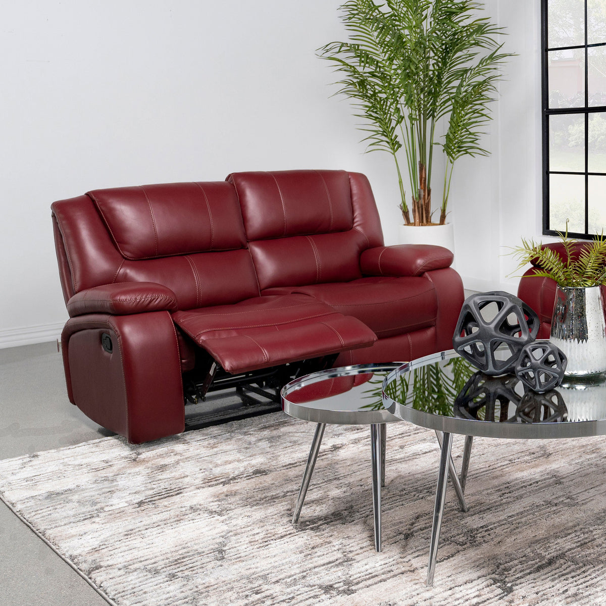 Camila Upholstered Motion Reclining Loveseat