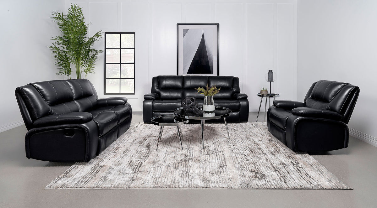 Camila Upholstered Reclining Sofa Set