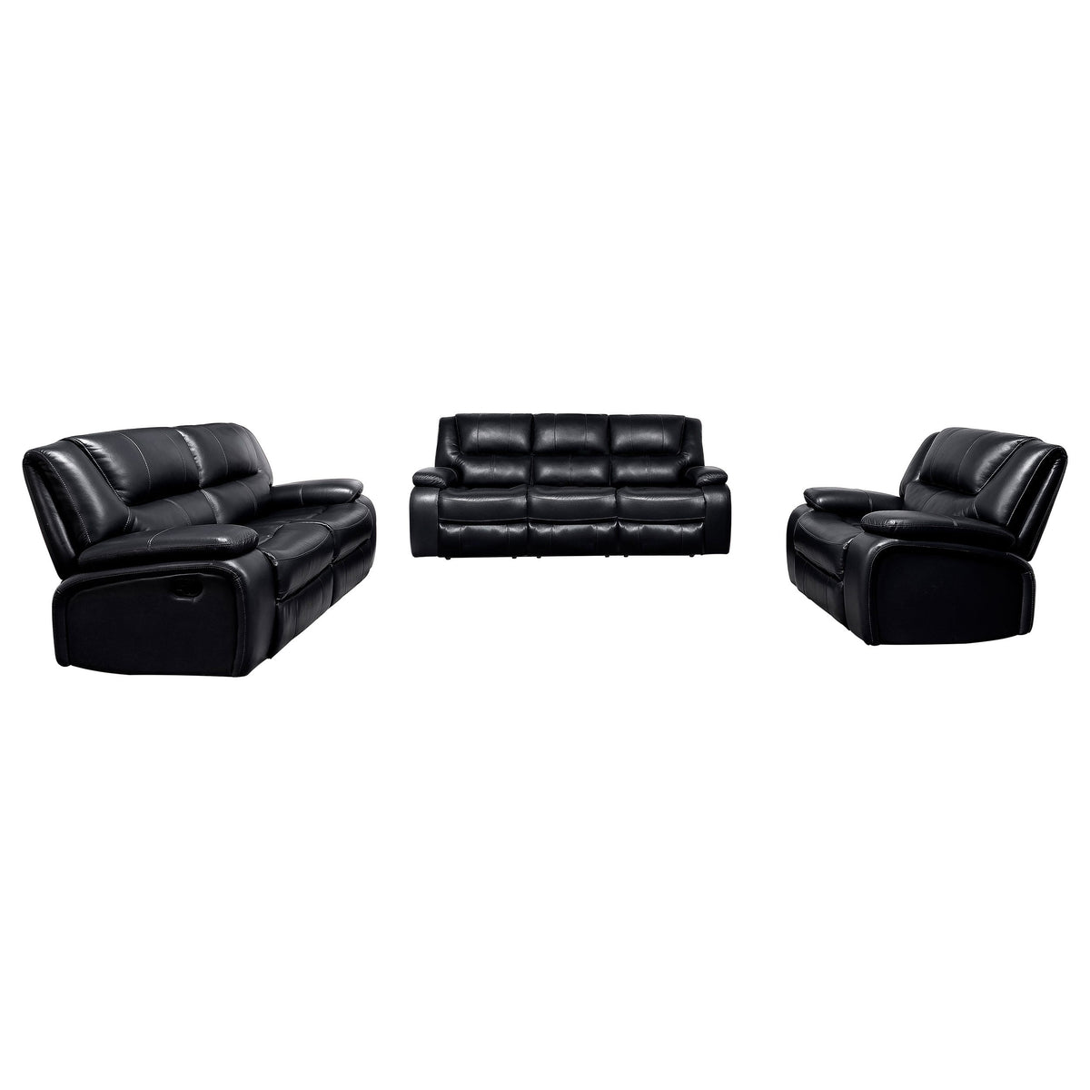 Camila Upholstered Reclining Sofa Set
