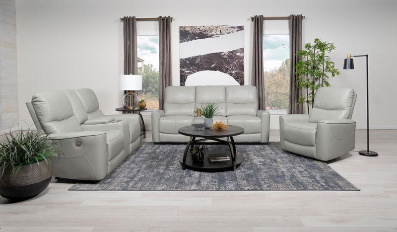 Greenfield Power Reclining Sofa Set Dove Grey 3-piece