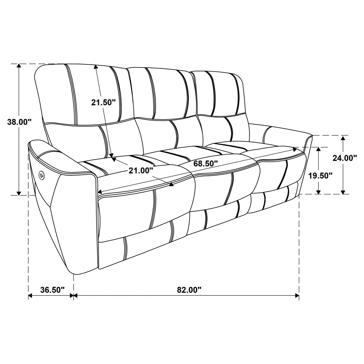 Greenfield Upholstered Power Reclining Sofa