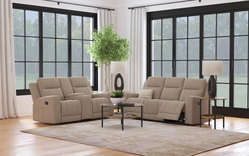 Brentwood Upholstered Reclining Sofa Set Taupe 2-piece