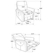 Adler Upholstered Power Swivel Glider Recliner