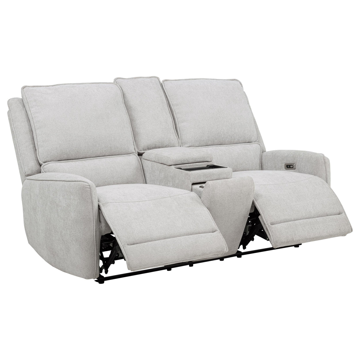 Sylmar Chenille Power Reclining Sofa Set Dove Grey
