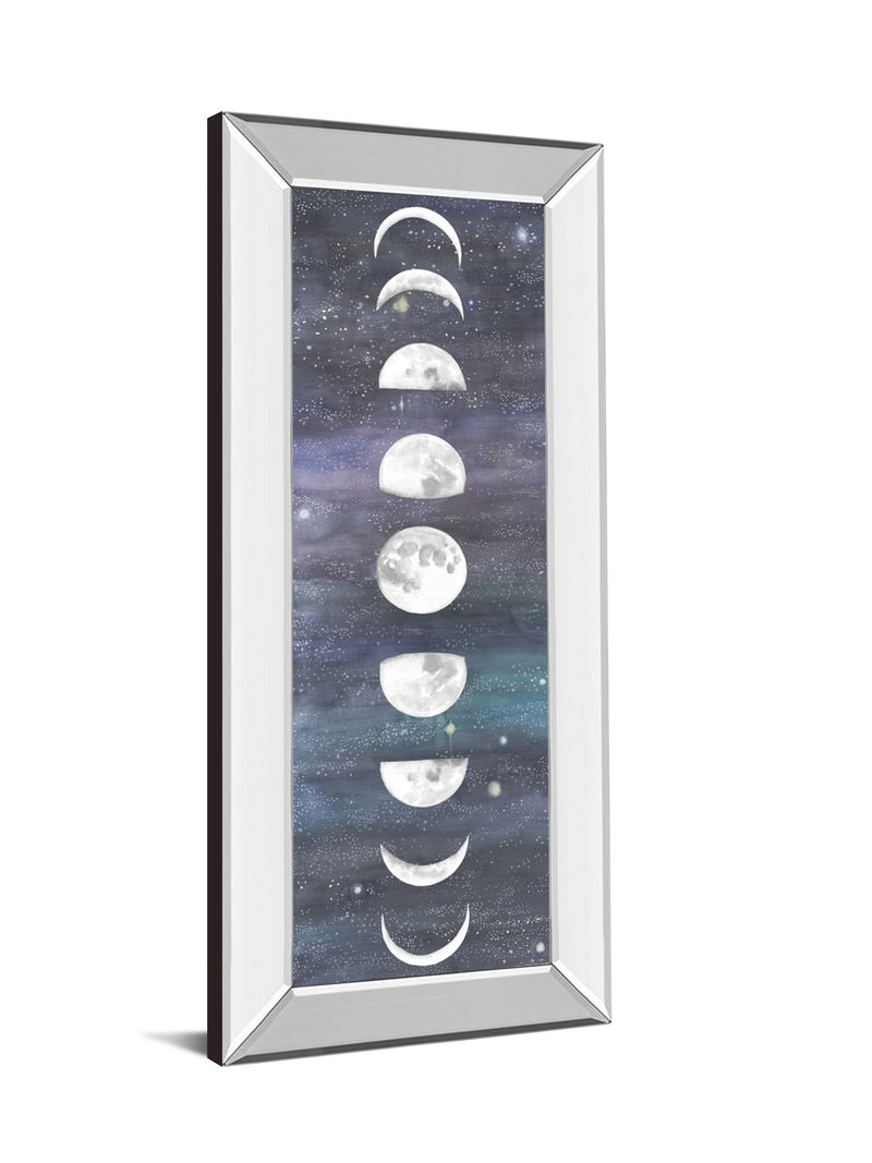 Moon Chart I By Naomi Mccavitt - Mirror Framed Print Wall Art - Dark Gray