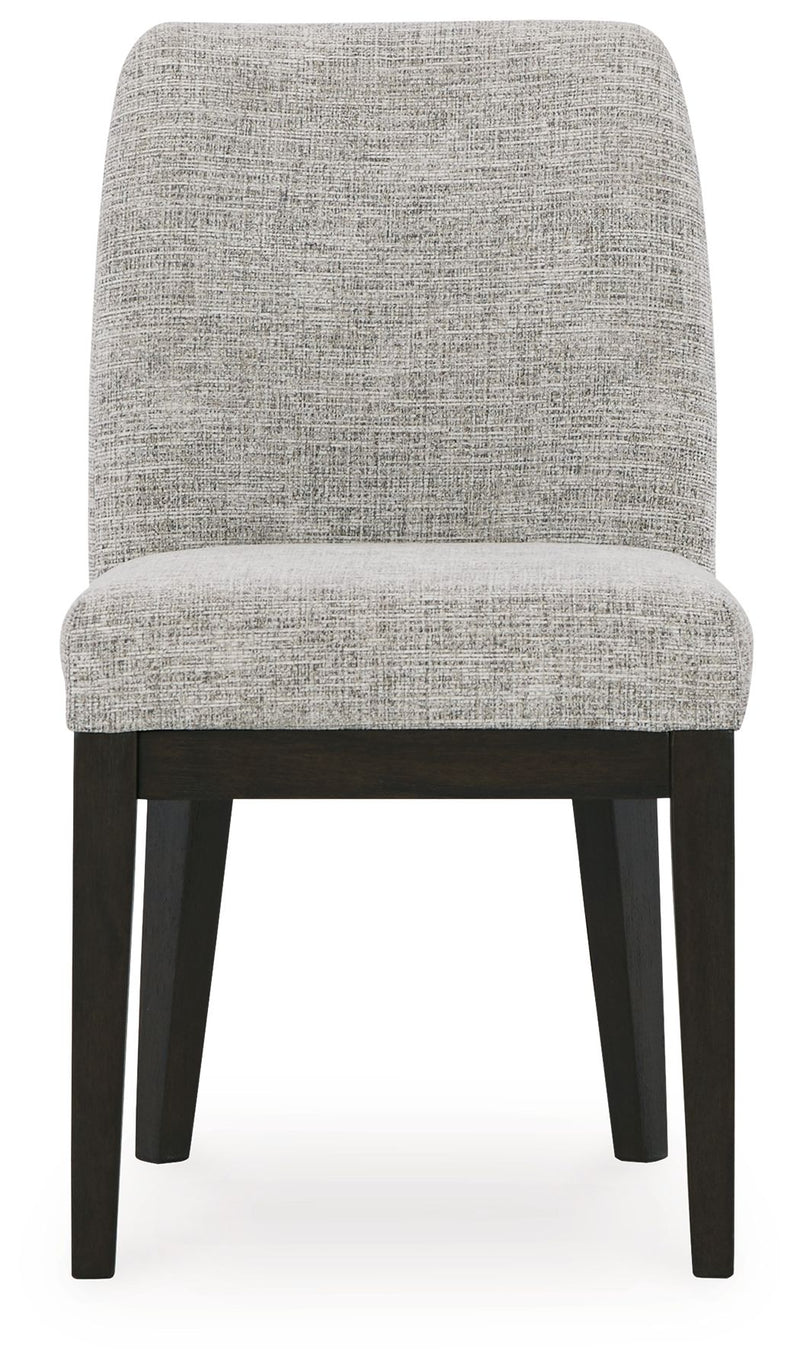 Burkhaus - Dining UPH Side Chair (Set of 2) - Beige / Dark Brown
