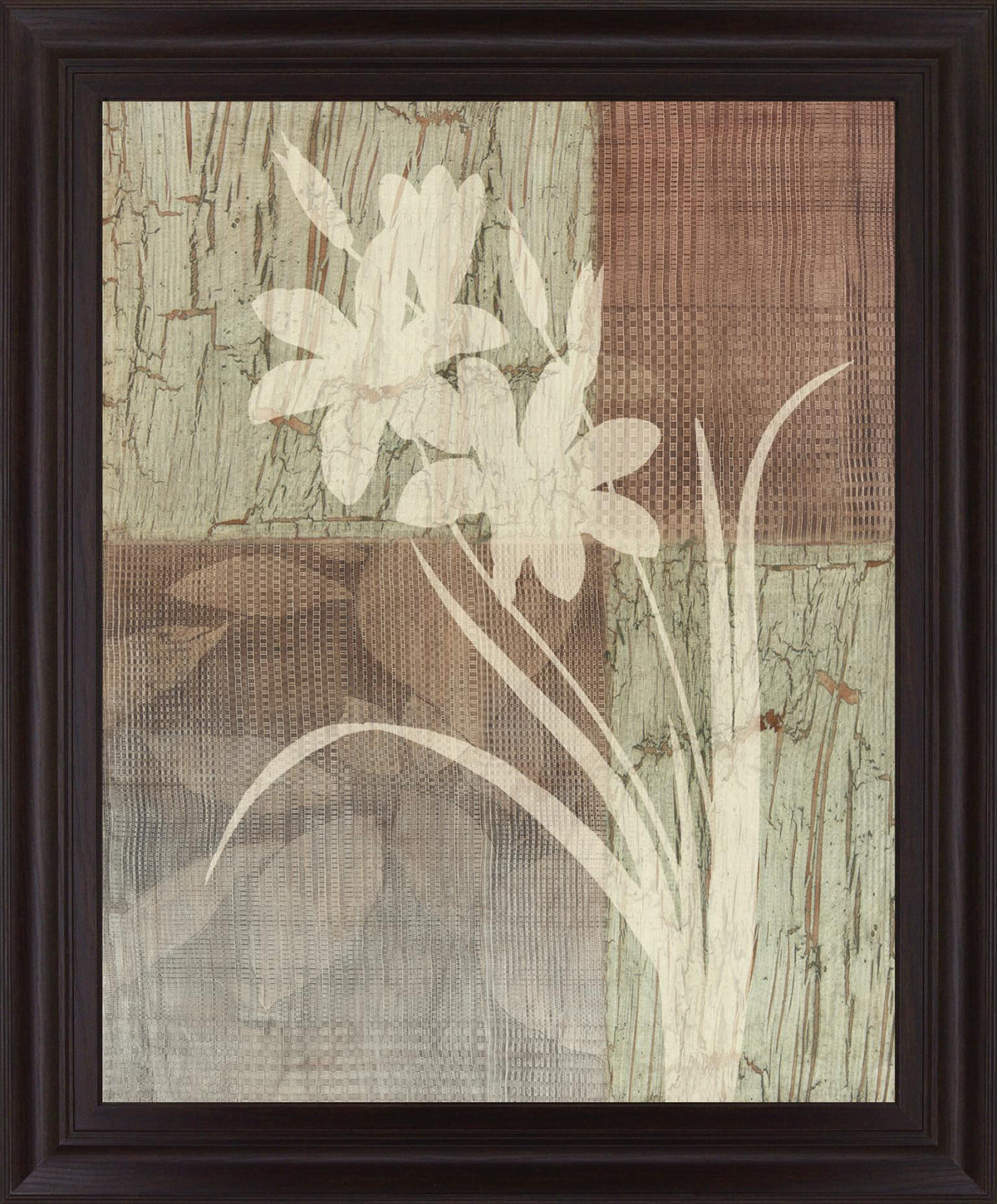 Muted Blossom - 28" x 34" Framed Wall Art - Beige