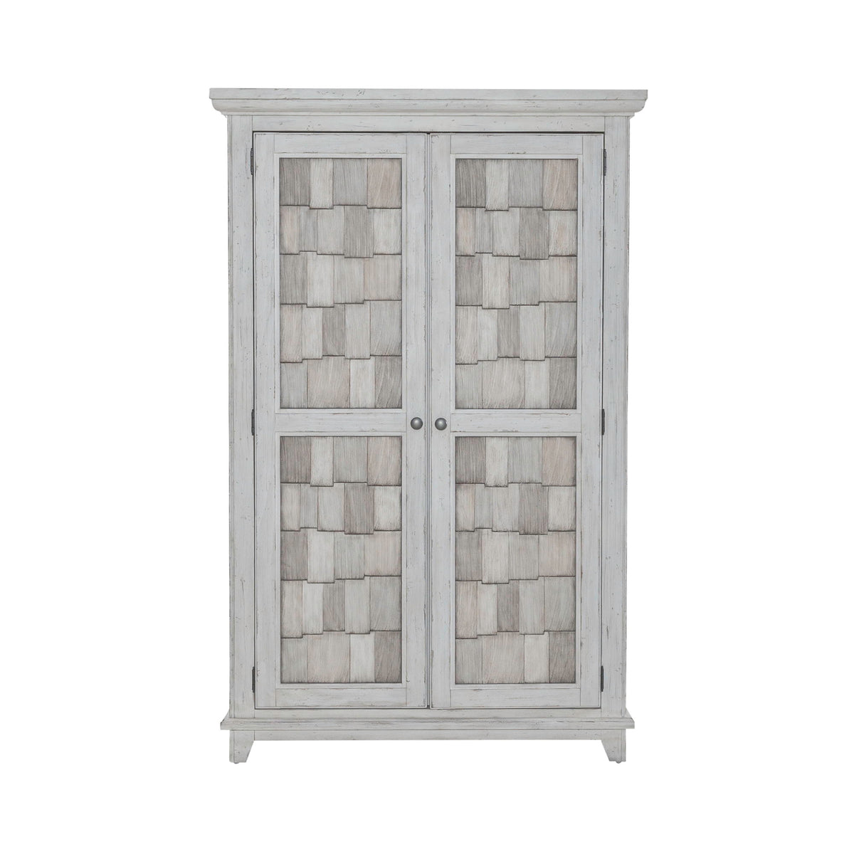 River Place - Armoire - Riverstone White & Tobacco