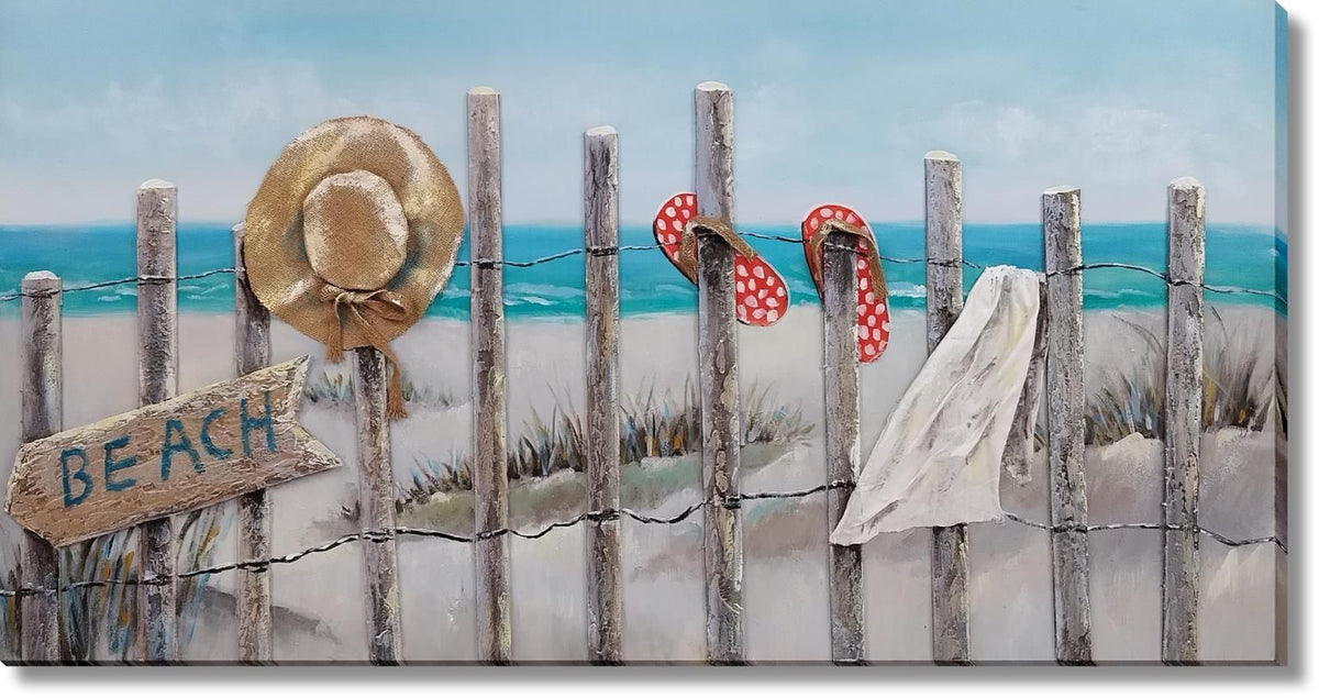 Shoreline Retreat - 28" x 55" Framed Wall Art - Blue