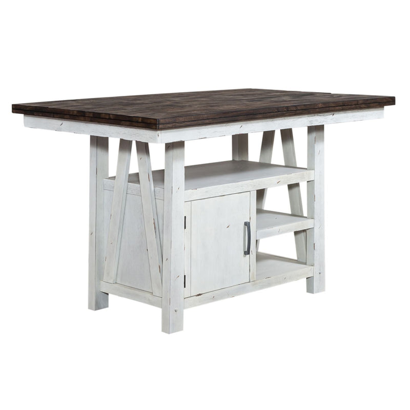 Farmhouse - Gathering Table - Two Tone White / Wood Tone