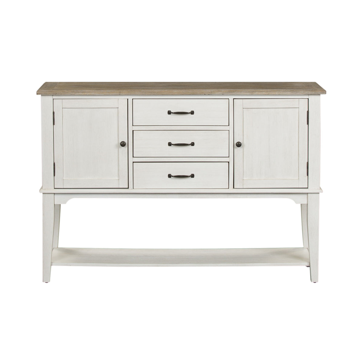 Summerville - Server - Soft White Wash / Wirebrushed Gray