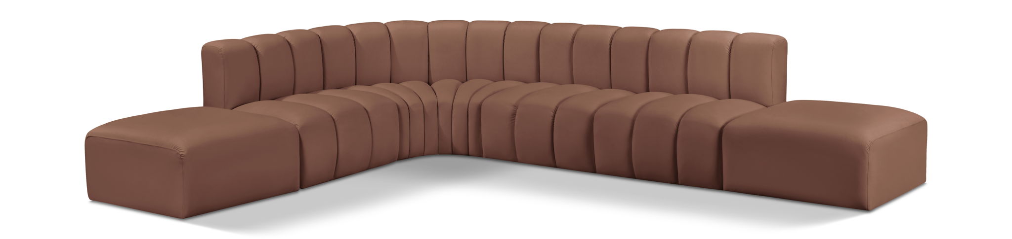 Arc - Faux Leather 7 Piece Corner Modular Sofa