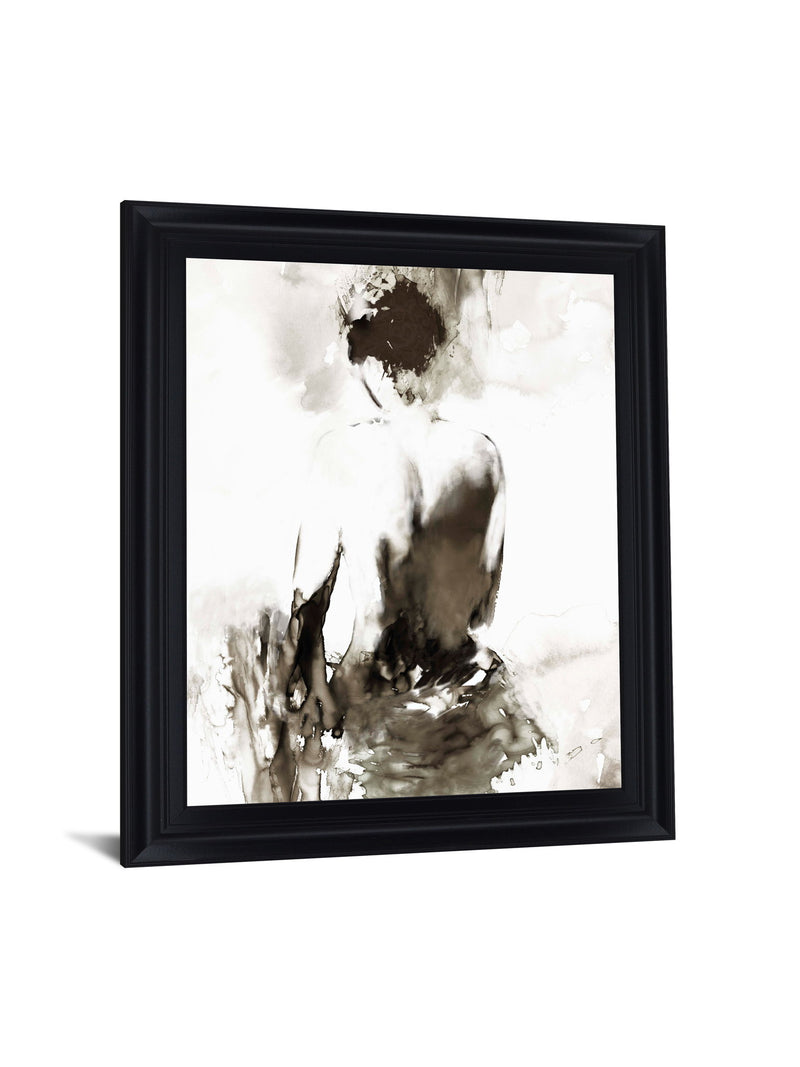 Shadowed Muse - 28" x 34" Framed Wall Art - Gray