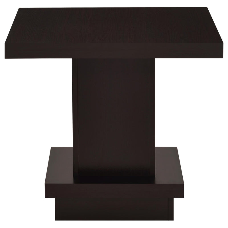 Reston 3-piece Square Coffee and End Table Set Cappuccino