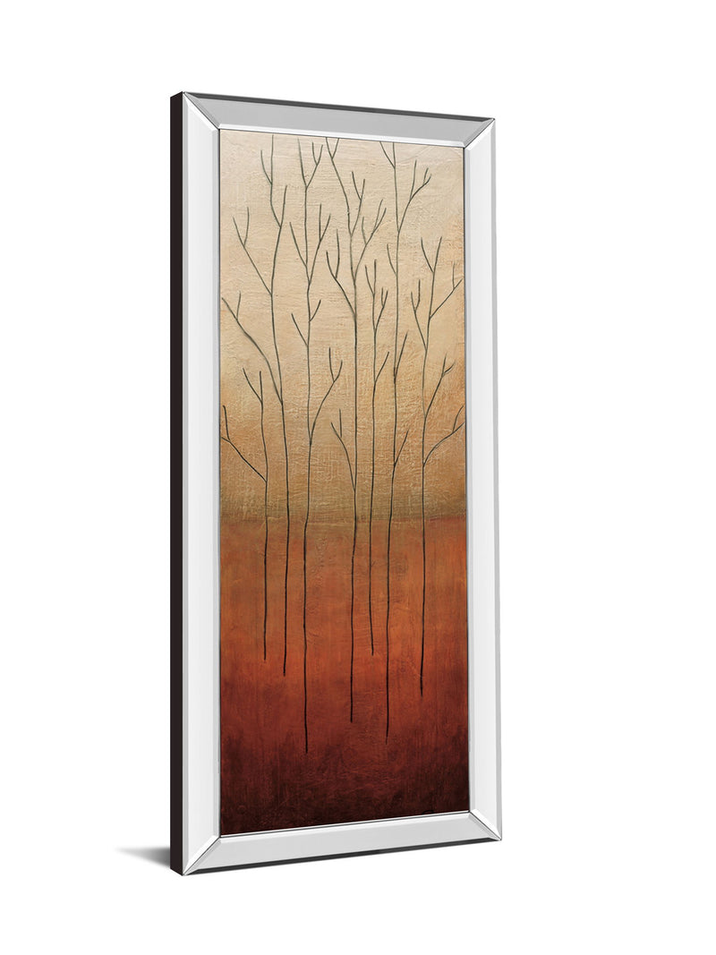 Branch Rouge II By Eve - Mirrored Frame Wall Art - Light Brown