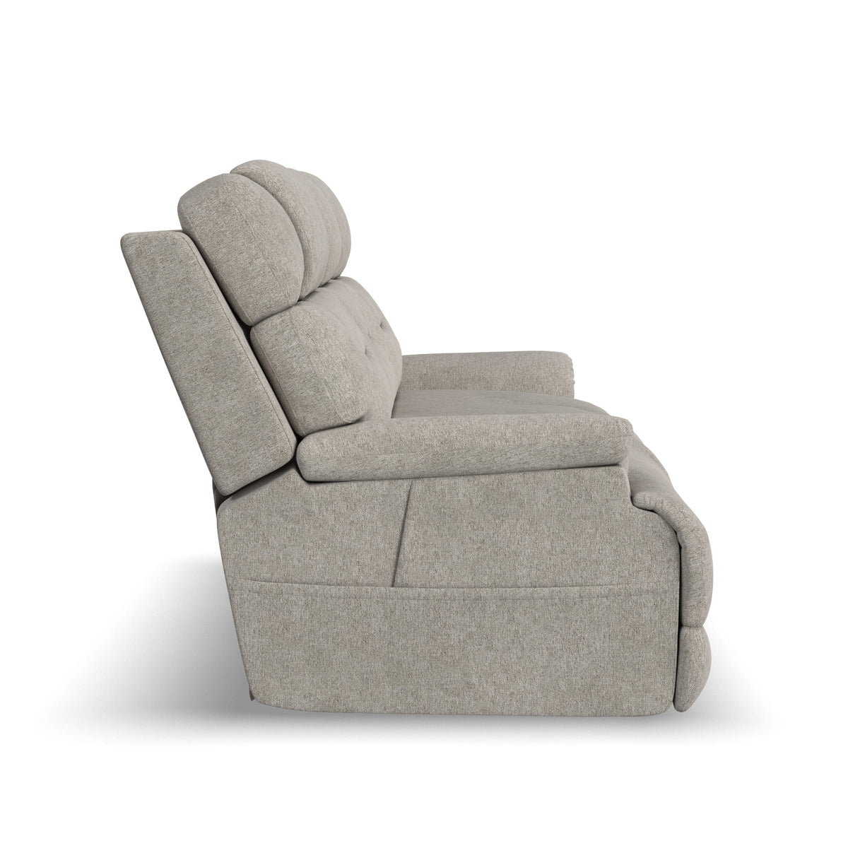 Flexsteel Zecliner Zofa Power Reclining Sofa with Console, Power Headrest, Lumbar, Heat & Massage