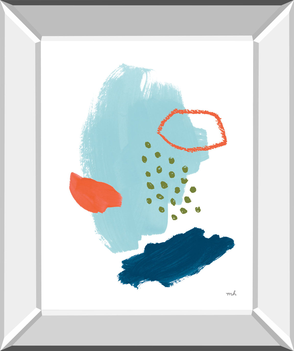 Eternal Optimist II By Moira Hershey - Mirror Framed Print Wall Art - Light Blue