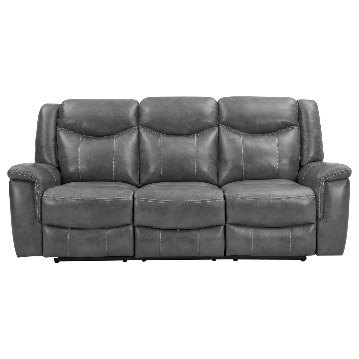Conrad Upholstered Padded Arm Motion Sofa Set Grey