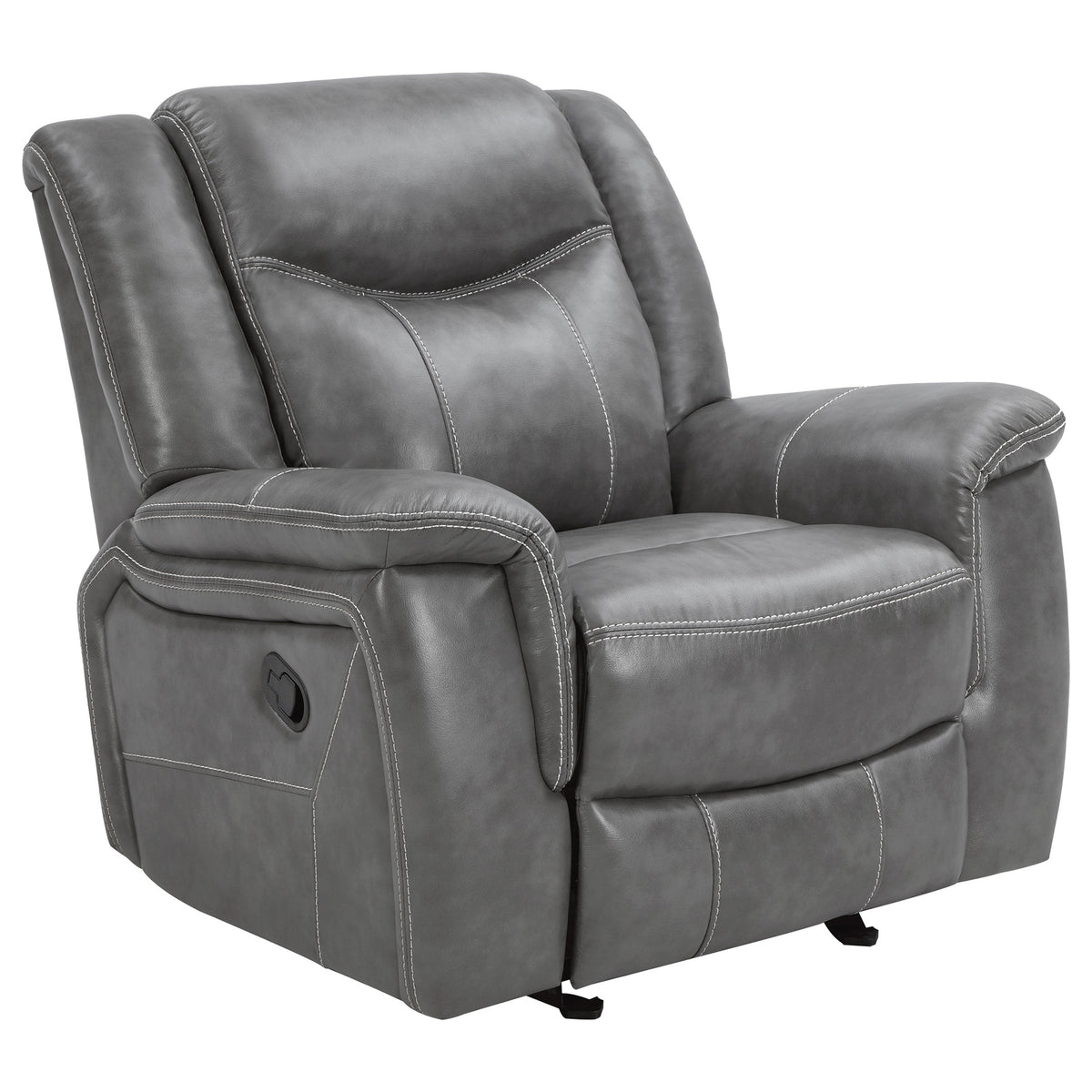 Conrad Upholstered Padded Arm Motion Sofa Set Grey