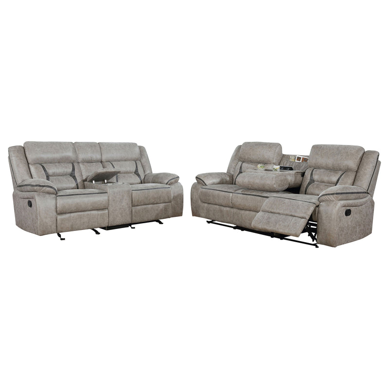 Greer Upholstered Reclining Sofa Set