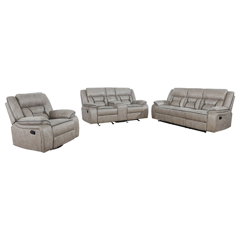 Greer Upholstered Reclining Sofa Set