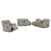 Greer Upholstered Reclining Sofa Set