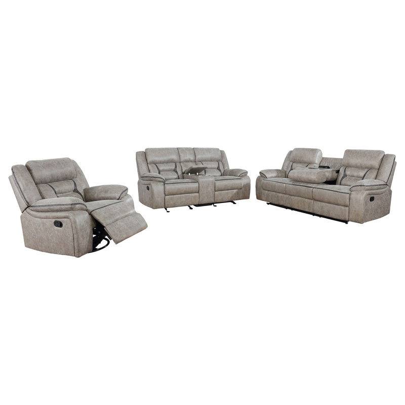 Greer Upholstered Reclining Sofa Set